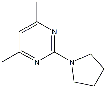 4,6-dimethyl-2-(1-pyrrolidinyl)pyrimidine,,结构式