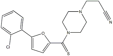  3-(4-{[5-(2-chlorophenyl)-2-furyl]carbothioyl}piperazin-1-yl)propanenitrile