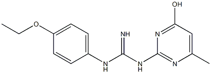 N-(4-ethoxyphenyl)-N'-(4-hydroxy-6-methyl-2-pyrimidinyl)guanidine Struktur