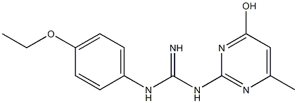 N-(4-ethoxyphenyl)-N'-(4-hydroxy-6-methyl-2-pyrimidinyl)guanidine,,结构式