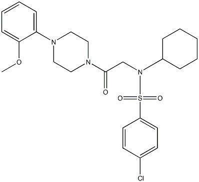  4-chloro-N-cyclohexyl-N-{2-[4-(2-methoxyphenyl)-1-piperazinyl]-2-oxoethyl}benzenesulfonamide