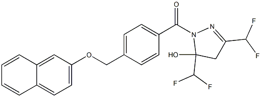 3,5-bis(difluoromethyl)-1-{4-[(2-naphthyloxy)methyl]benzoyl}-4,5-dihydro-1H-pyrazol-5-ol