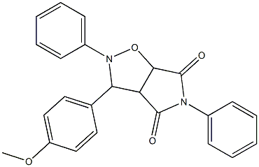 3-(4-methoxyphenyl)-2,5-diphenyldihydro-2H-pyrrolo[3,4-d]isoxazole-4,6(3H,5H)-dione Structure