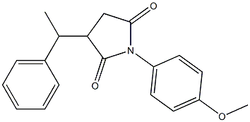 1-(4-methoxyphenyl)-3-(1-phenylethyl)pyrrolidine-2,5-dione Struktur