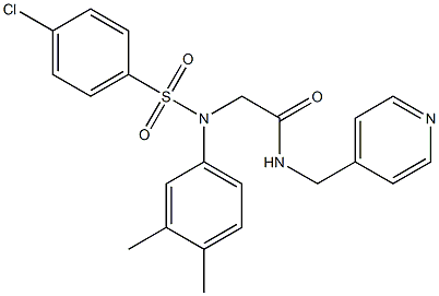 2-{[(4-chlorophenyl)sulfonyl]-3,4-dimethylanilino}-N-(4-pyridinylmethyl)acetamide