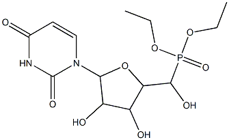  diethyl [5-(2,4-dioxo-3,4-dihydro-1(2H)-pyrimidinyl)-3,4-dihydroxytetrahydro-2-furanyl](hydroxy)methylphosphonate