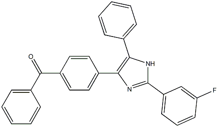 {4-[2-(3-fluorophenyl)-5-phenyl-1H-imidazol-4-yl]phenyl}(phenyl)methanone 化学構造式
