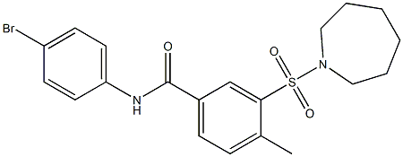 3-(1-azepanylsulfonyl)-N-(4-bromophenyl)-4-methylbenzamide