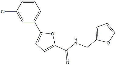 5-(3-chlorophenyl)-N-(2-furylmethyl)-2-furamide