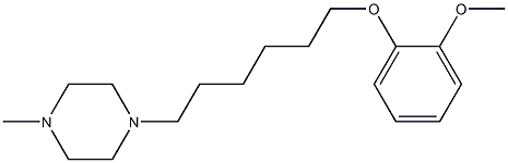 1-[6-(2-methoxyphenoxy)hexyl]-4-methylpiperazine Struktur