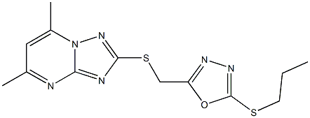 5,7-dimethyl-2-({[5-(propylsulfanyl)-1,3,4-oxadiazol-2-yl]methyl}sulfanyl)[1,2,4]triazolo[1,5-a]pyrimidine