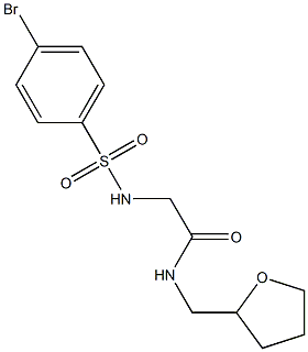 2-{[(4-bromophenyl)sulfonyl]amino}-N-(tetrahydro-2-furanylmethyl)acetamide