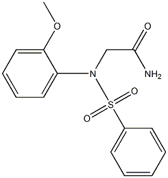 2-[2-methoxy(phenylsulfonyl)anilino]acetamide Structure