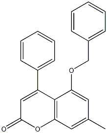 5-(benzyloxy)-7-methyl-4-phenyl-2H-chromen-2-one Struktur