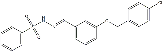 N'-{3-[(4-chlorobenzyl)oxy]benzylidene}benzenesulfonohydrazide 结构式