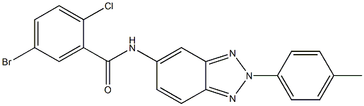 5-bromo-2-chloro-N-[2-(4-methylphenyl)-2H-1,2,3-benzotriazol-5-yl]benzamide Structure