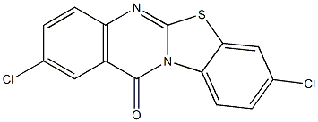 2,8-dichloro-12H-[1,3]benzothiazolo[2,3-b]quinazolin-12-one,,结构式