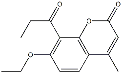 7-ethoxy-4-methyl-8-propionyl-2H-chromen-2-one Structure