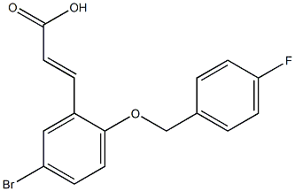 3-{5-bromo-2-[(4-fluorobenzyl)oxy]phenyl}acrylic acid Structure