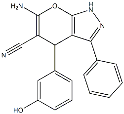 6-amino-4-(3-hydroxyphenyl)-3-phenyl-1,4-dihydropyrano[2,3-c]pyrazole-5-carbonitrile