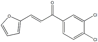 1-(3,4-dichlorophenyl)-3-(2-furyl)-2-propen-1-one 化学構造式