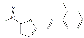 2-fluoro-N-[(5-nitro-2-furyl)methylene]aniline 结构式