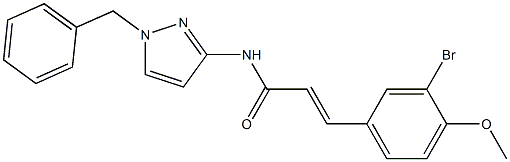 N-(1-benzyl-1H-pyrazol-3-yl)-3-(3-bromo-4-methoxyphenyl)acrylamide Structure