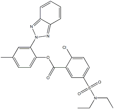 2-(2H-1,2,3-benzotriazol-2-yl)-4-methylphenyl 2-chloro-5-[(diethylamino)sulfonyl]benzoate|