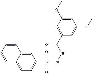 N'-(3,5-dimethoxybenzoyl)-2-naphthalenesulfonohydrazide,,结构式