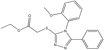 ethyl {[4-(2-methoxyphenyl)-5-phenyl-4H-1,2,4-triazol-3-yl]sulfanyl}acetate 结构式