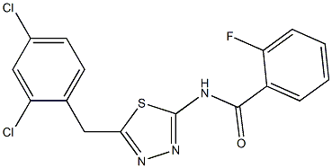 N-[5-(2,4-dichlorobenzyl)-1,3,4-thiadiazol-2-yl]-2-fluorobenzamide Structure