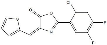 2-(2-chloro-4,5-difluorophenyl)-4-(2-thienylmethylene)-1,3-oxazol-5(4H)-one 结构式