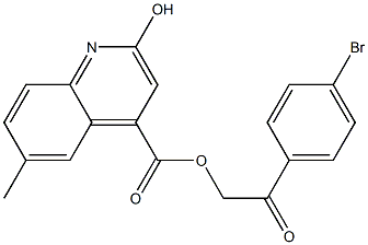 2-(4-bromophenyl)-2-oxoethyl 2-hydroxy-6-methyl-4-quinolinecarboxylate