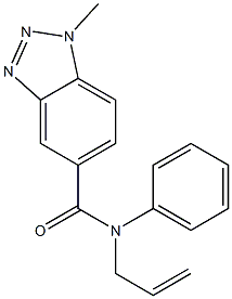 N-allyl-1-methyl-N-phenyl-1H-1,2,3-benzotriazole-5-carboxamide Struktur