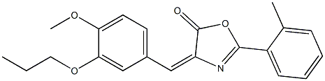 4-(4-methoxy-3-propoxybenzylidene)-2-(2-methylphenyl)-1,3-oxazol-5(4H)-one Struktur