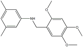 3,5-dimethyl-N-(2,4,5-trimethoxybenzyl)aniline Structure