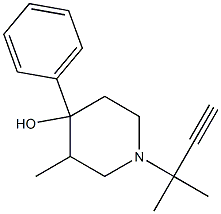 1-(1,1-dimethyl-2-propynyl)-3-methyl-4-phenyl-4-piperidinol Structure