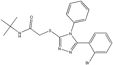 2-{[5-(2-bromophenyl)-4-phenyl-4H-1,2,4-triazol-3-yl]sulfanyl}-N-(tert-butyl)acetamide|