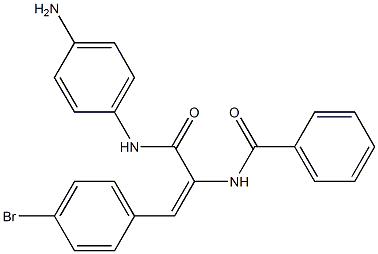 N-[1-[(4-aminoanilino)carbonyl]-2-(4-bromophenyl)vinyl]benzamide Struktur