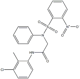  N-(3-chloro-2-methylphenyl)-2-[({2-nitrophenyl}sulfonyl)anilino]acetamide