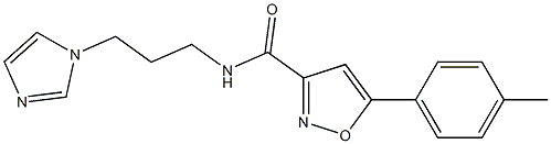 N-[3-(1H-imidazol-1-yl)propyl]-5-(4-methylphenyl)-3-isoxazolecarboxamide 结构式