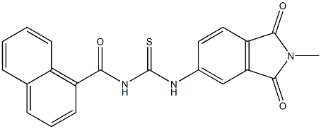 N-(2-methyl-1,3-dioxo-2,3-dihydro-1H-isoindol-5-yl)-N'-(1-naphthoyl)thiourea,,结构式