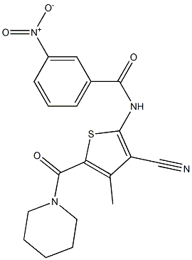  N-[3-cyano-4-methyl-5-(piperidin-1-ylcarbonyl)thien-2-yl]-3-nitrobenzamide