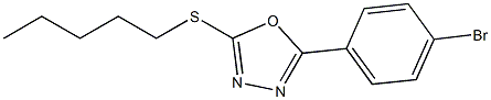 2-(4-bromophenyl)-5-(pentylsulfanyl)-1,3,4-oxadiazole,,结构式