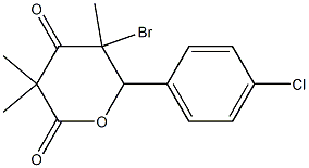 5-bromo-6-(4-chlorophenyl)-3,3,5-trimethyldihydro-2H-pyran-2,4(3H)-dione Structure