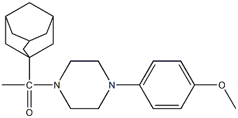 4-[4-(1-adamantylacetyl)-1-piperazinyl]phenyl methyl ether Struktur