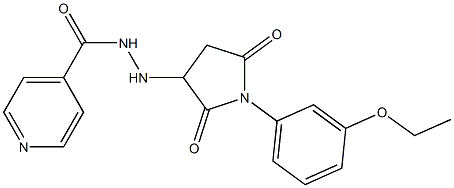 N'-[1-(3-ethoxyphenyl)-2,5-dioxo-3-pyrrolidinyl]isonicotinohydrazide Structure