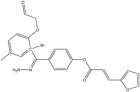 4-{2-[(2-bromo-4-methylphenoxy)acetyl]carbohydrazonoyl}phenyl 3-(2-furyl)acrylate Structure