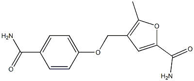 4-{[4-(aminocarbonyl)phenoxy]methyl}-5-methyl-2-furamide Structure