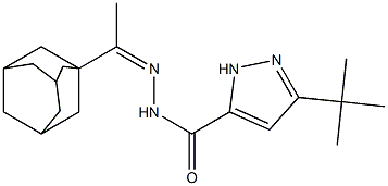 N'-[1-(1-adamantyl)ethylidene]-3-tert-butyl-1H-pyrazole-5-carbohydrazide Struktur